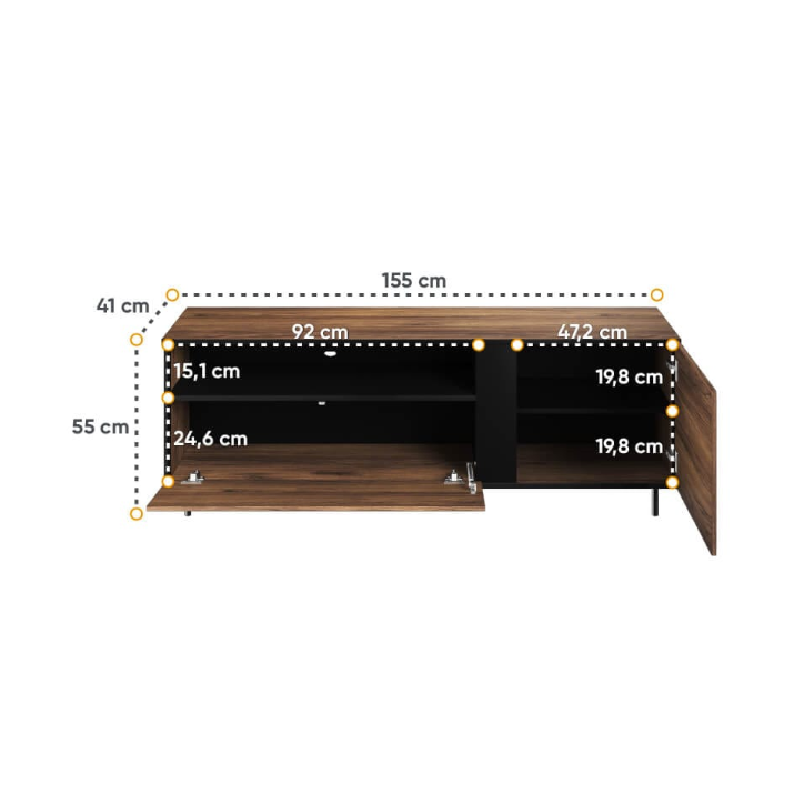 Meuble TV Borga - 155cm