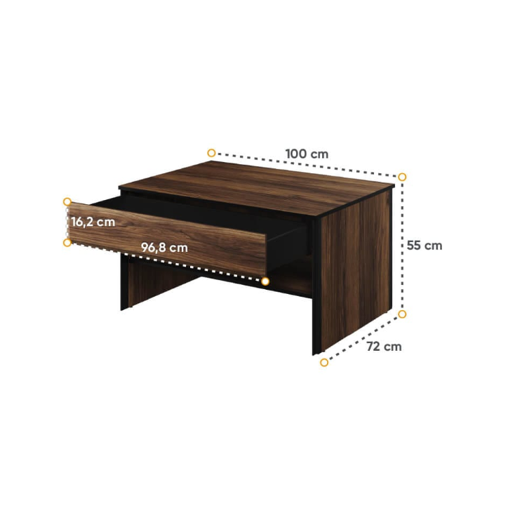 Mesa de centro Borga de 100 cm
