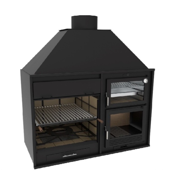 Barbecue Gaspard - 70 cm et Four avec plateau de 50 cm