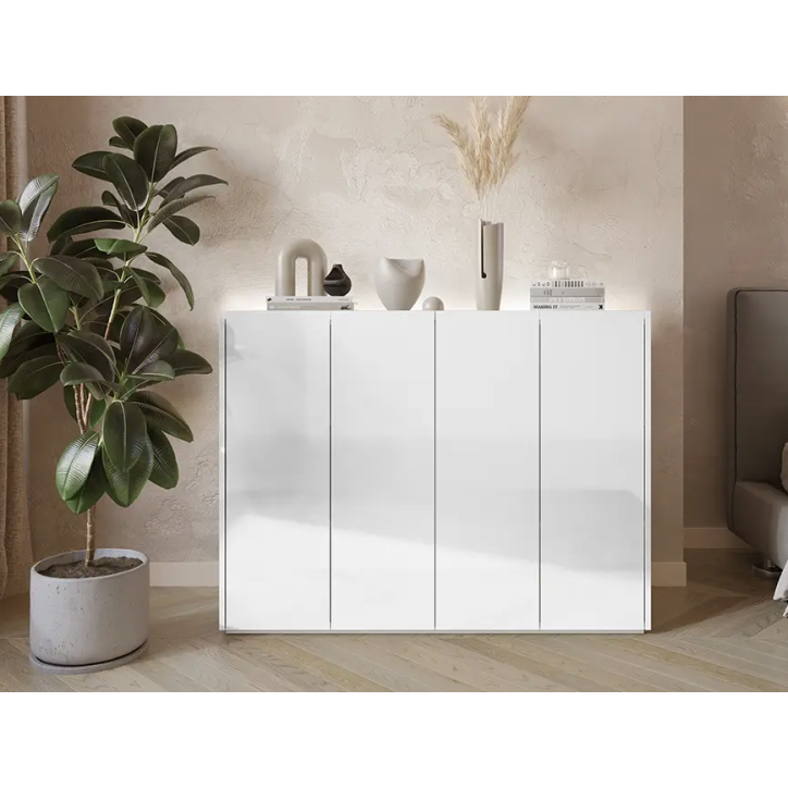 Aparador blanco brillante Facile - 156 cm