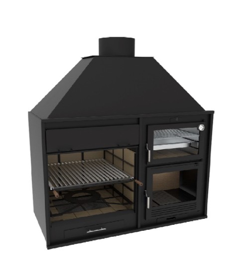 Barbecue Gaspard - 70 cm et Four avec plateau de 50 cm