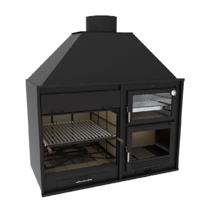 Barbecue Ophélie - charbon et bois de 60 cm