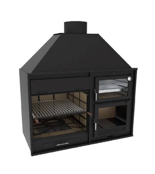 Barbecue Ophélie - charbon et bois de 60 cm