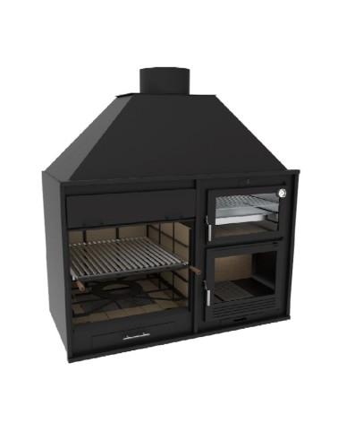 Barbecue Ophélie - charbon et bois de 60 cm