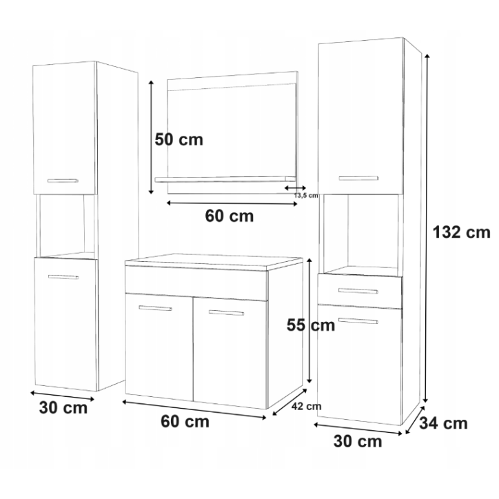 copy of Meuble salle de bain PERRI BLANC