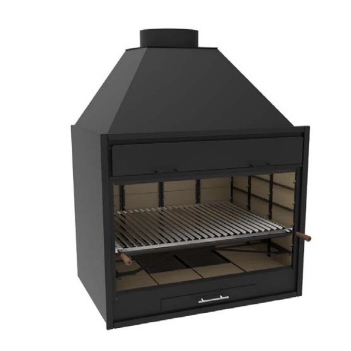 Barbecue Zéphyr - charbon et bois de 90 cm