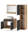 Mobile da Bagno Paris Nero una colonna