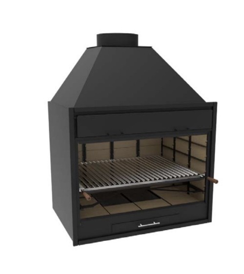 Barbecue Zéphyr - charbon et bois de 90 cm