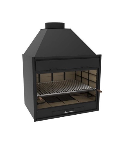 Barbecue Zéphyr - charbon et bois de 90 cm