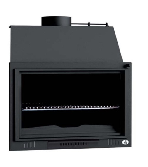 Barbecue Noéline - Foyer ouvert sans porte à bois 80 cm - Cendrier Amovible