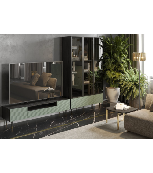 copy of Ensemble meuble TV BERRAK Noyer - blanc