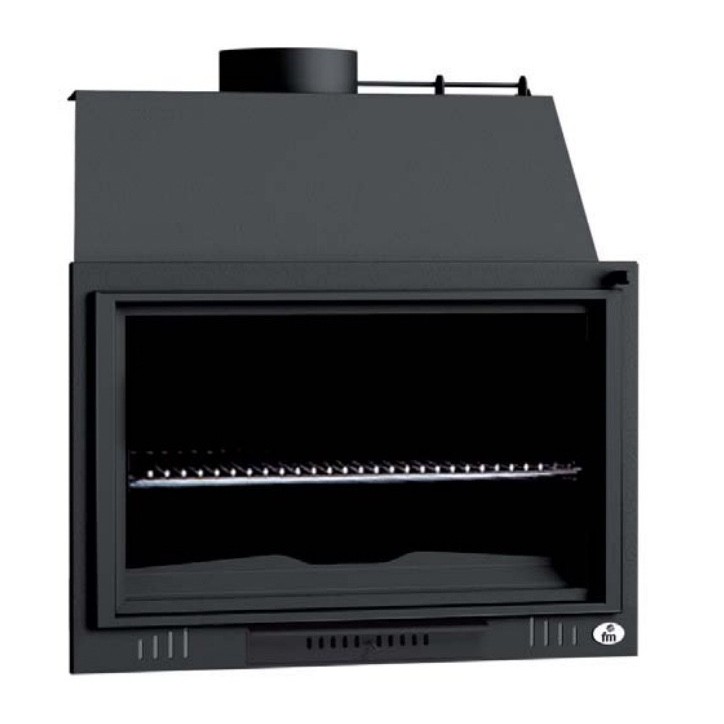 Barbecue Isidore - Foyer ouvert sans porte à bois 100 cm - Cendrier Amovible