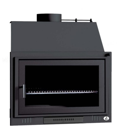 Barbecue Romane - Foyer à bois 70 cm - Porte en fonte