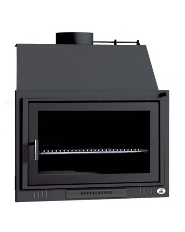 Barbecue Romane - Foyer à bois 70 cm - Porte en fonte