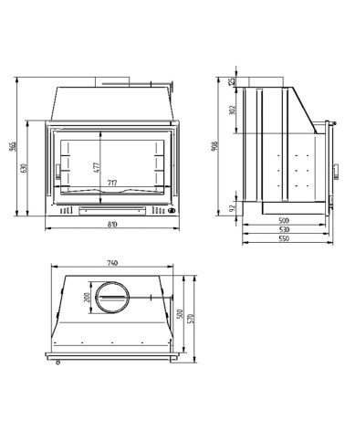 Barbecue Cyprien – Foyer à bois 80 cm avec porte en fonte