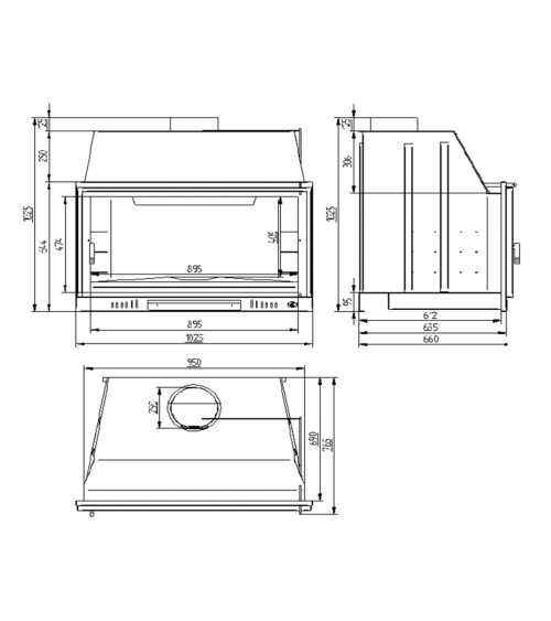 Barbecue Apolline - Foyer à bois 100 cm - Porte en acier