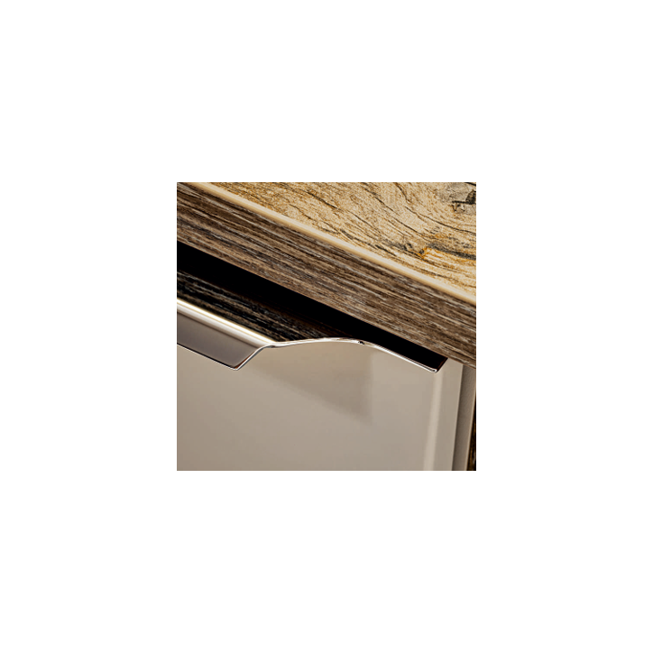 Conjunto de casa de banho Santa Fe Taupe - 2 lavatórios, 1 pedestal