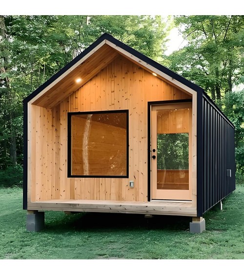 Studio/bureau de jardin 12m2 bois hemlock et bardage alu