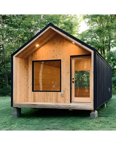 Studio/bureau de jardin 12m2 bois hemlock et bardage alu