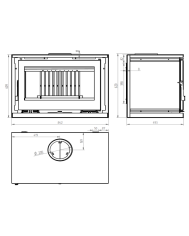 copy of Insert cheminée à bois AUVYS 10 kW