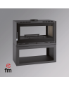 Poêle à bois double face avec bûcher - max 19 KW