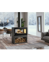 Poêle à bois double face avec bûcher - max 19 KW