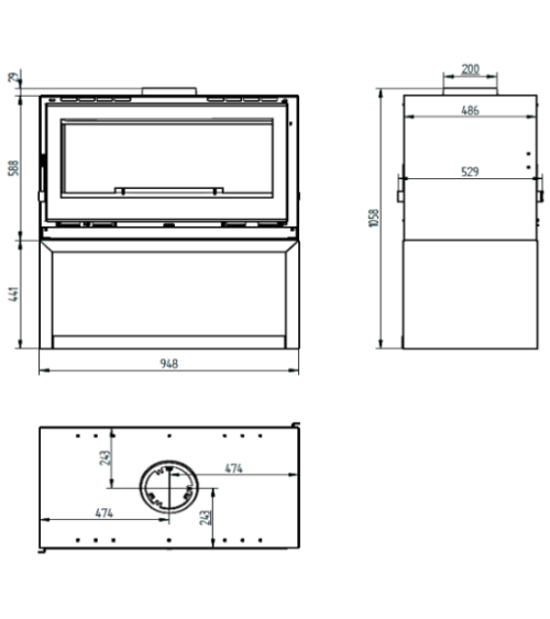 copy of Insert cheminée à bois AUVYS 10 kW
