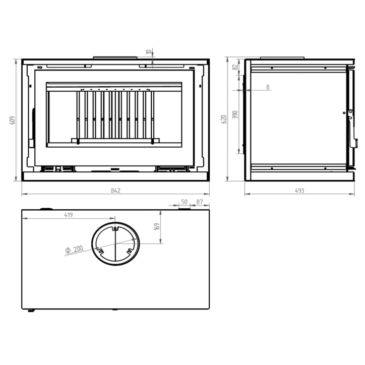 copy of Insert cheminée à bois AUVYS 10 kW