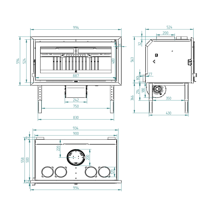 copy of Insert cheminée à bois AUVYS 10 kW