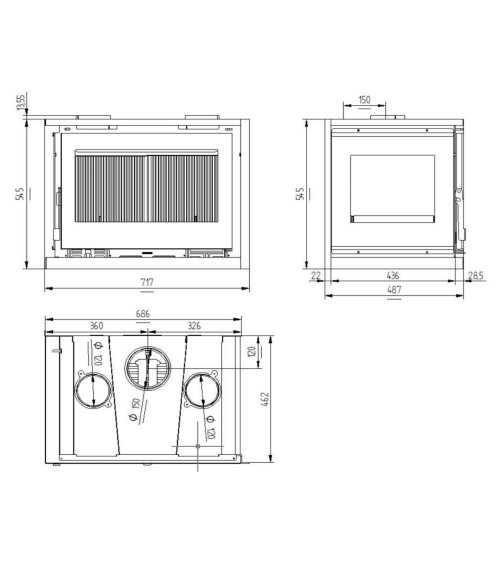 copy of Insert cheminée à bois AUVYS 10 kW