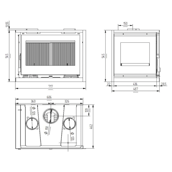 copy of Insert cheminée à bois AUVYS 10 kW