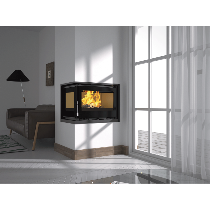 Insert à bois 70 cm de coin Saragosse - 17 kW