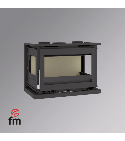 Insert à bois 70 cm à 3 faces - 17 kW