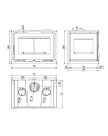 Insertable de leña 70 cm a 3 caras - 17 kW
