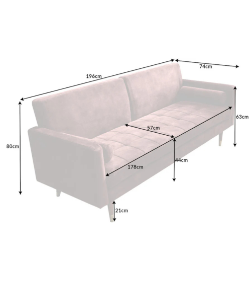 Conjunto de sofá-cama de canto KRAFT U