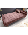 Sofá cama COUTURE rosa empolvado - de 200 cm