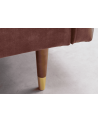 Sofá cama COUTURE rosa empolvado - de 200 cm