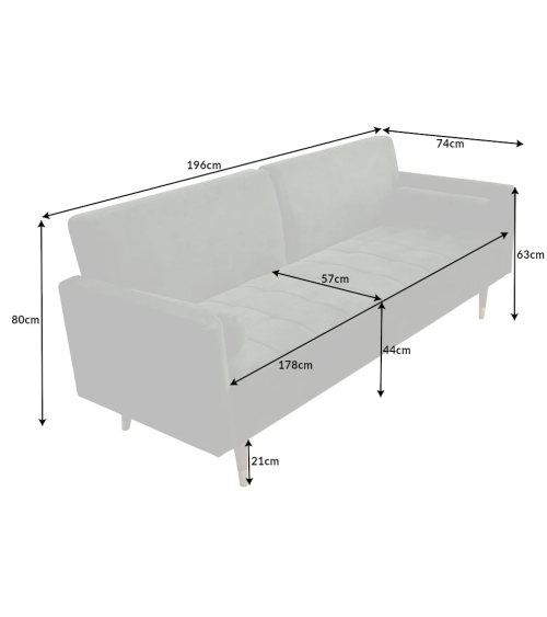 Conjunto de sofá-cama de canto KRAFT U