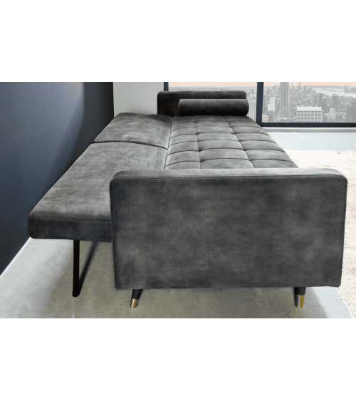 Sofá cama COUTURE gris - 200 cm