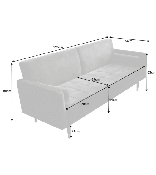 Ensemble canapé d'angle convertible KRAFT U