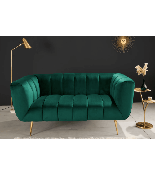 Divano NOBLESSE 165 cm in velluto verde smeraldo