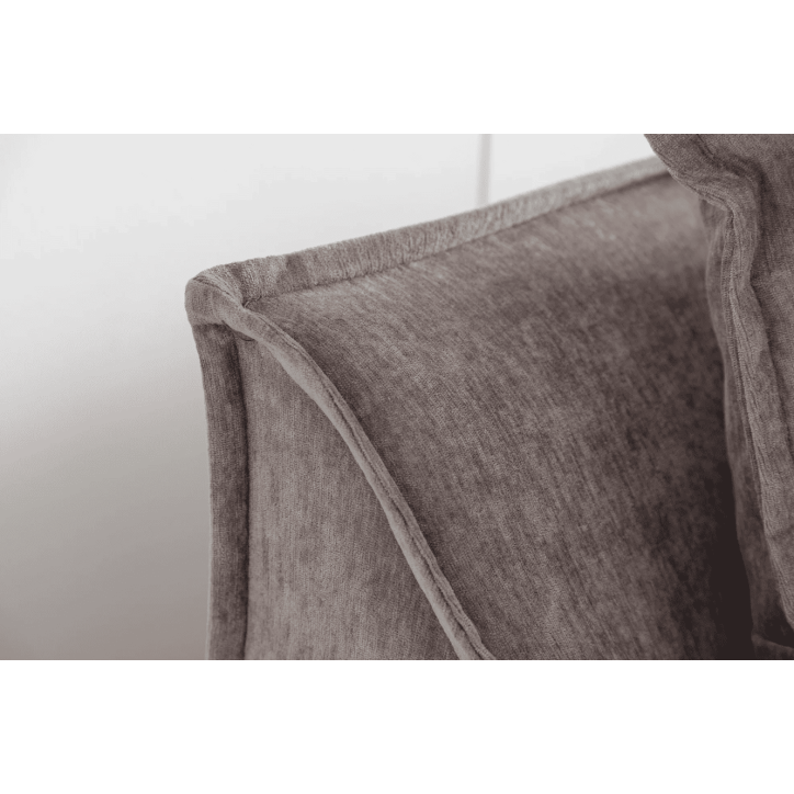 Canapé d'angle HEAVEN 255 cm en velours taupe