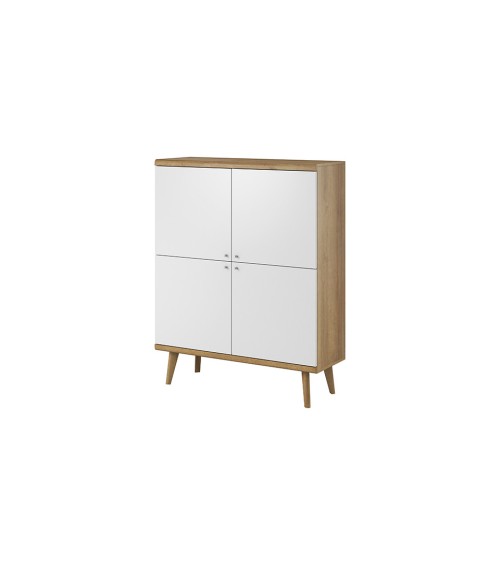 Buffet haut PRIMO chêne-blanc 107 x 134 cm
