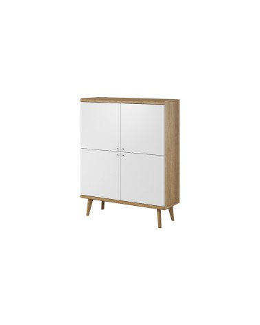 Buffet haut PRIMO chêne-blanc 107 x 134 cm