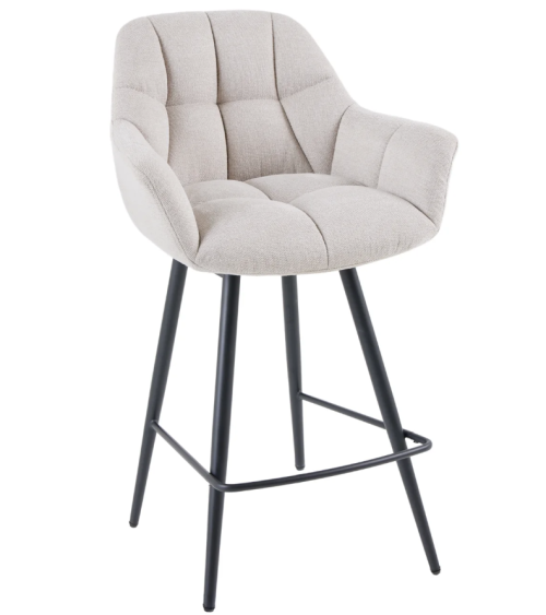 Silla alta PAPILLON 106 cm en tejido beige champán
