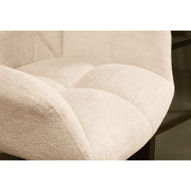 Silla alta PAPILLON 106 cm en tejido beige champán