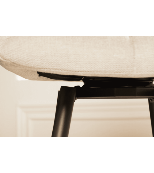 Silla alta PAPILLON 106 cm en tejido beige champán