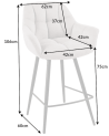copy of barkruk/stoel TEXAS rood leer