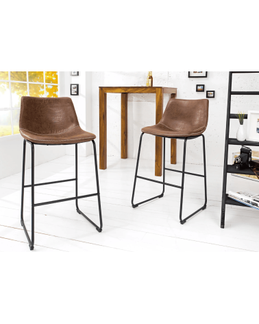 Sgabello da bar DJANGO vintage marrone