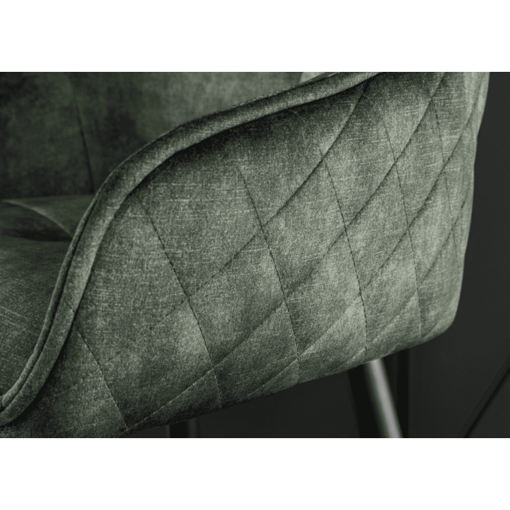 Silla de bar EUPHORIA 74 cm en terciopelo verde